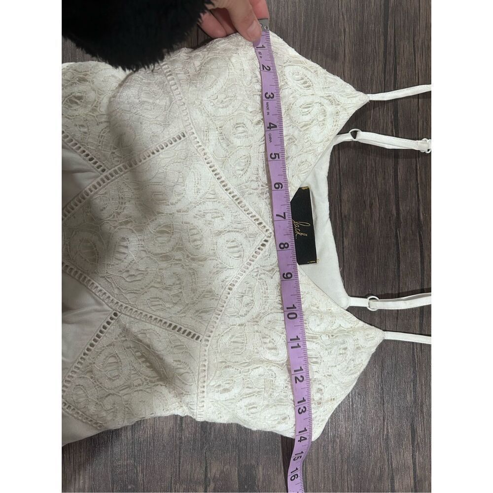 BB Dakota by Jack Rayon Kitka Spaghetti Straps Lace Dress White Size Small - Picture 8 of 8